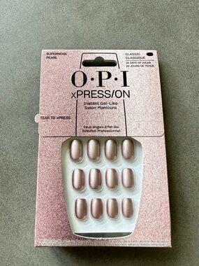 NWT UNOPENED OPI xPRESS/ON Instant Gel-Like Manicure, Supernova Pearl